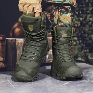 Men's Ultra Light Sand Combat Training Boots Mesh Wear-Resistant Camp Hiking Climbing High Top CQB D