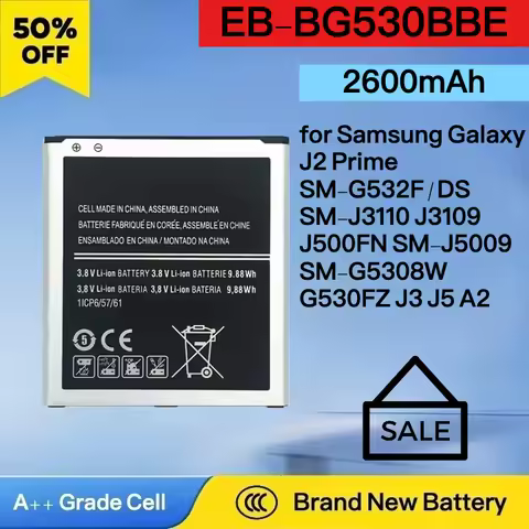 New 2600mAh EB-BG530BBE Battery for Samsung Galaxy J2 Prime SM-G532F/DS SM-J3110 J3109 J500FN SM-J50