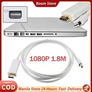 1.8m White DP To HDMI Cable 1080P Display port Adapter Connection Cable For Mackbook Projector