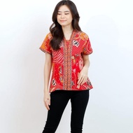 Blouse batik BA6529 lengan pendek / Atasan batik wanita