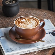 Xiyue Third Generation Matte 300ML Thick Coffee Cup Saucer Set Latte Cup Latte Cup Ceramic