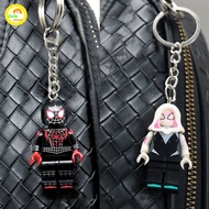 GANTUNGAN 2pcs Spiderman Miles Morales & Spider Gwen Couple Keychain Lego Keychain Pendant School Ba