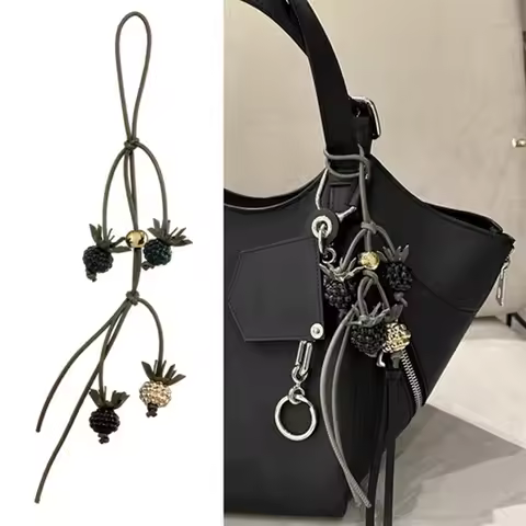 Berry Raspberry Blackberry Tomato Cowhide Bag Charm For Loewe Women's Bags Fashion Decoration Pendan