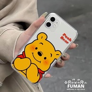 Cute Cartoon Shy Winnie Pooh Casing For Samsung Galaxy S25 Ultra S25+ S24 FE 5G C55 A82 5G A81 M60S 