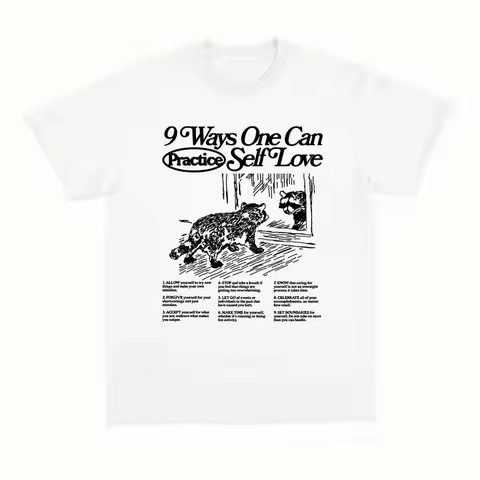 2006Fighting My Demons Raccoon Men T Shirts Funny Women Tshirt Fashion TeeHarajuku Retro T-shirt Top