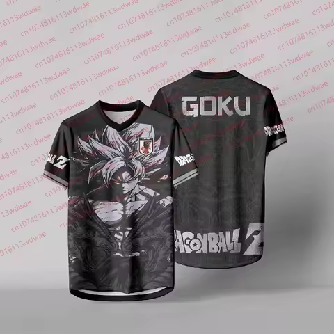 Dragon Ball Z Goku Japan Soccer T Shirt Men Anime Football Jersey Short Sleeve Sports Tee Japanese m
