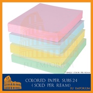 Multi-Purpose Colored Paper Color Paper Short Long A4 Bond 24 (80gsm) [EU EMPORIUM]