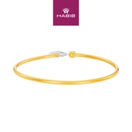 HABIB 925 Silver Bangle CJ-8-SCH18 DC-ST
