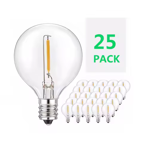 6/25Pcs G40 LED String Light Bulb LED Lamps and Tubes 120V/220V Tungsten LED Bulbs E12 Base Socket H
