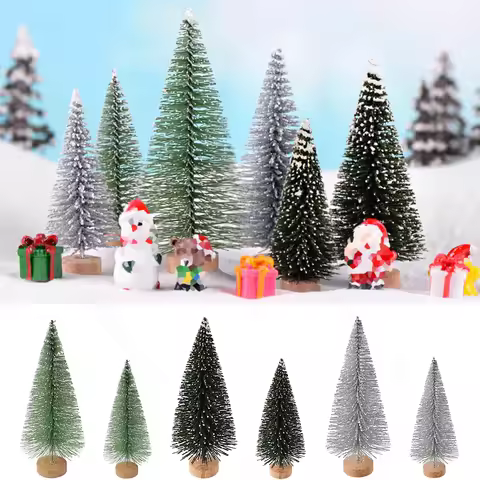 4/6pcs Mini Christmas Tree Christmas Decorations Artificial DIY Mini Christmas Tree Xmas Navidad New