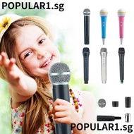 POPULAR Microphone Prop, Practice Microphone Simulate Speech Mics Toy, Karaoke Stage Costume Prop Prop Toy Fake Microphone