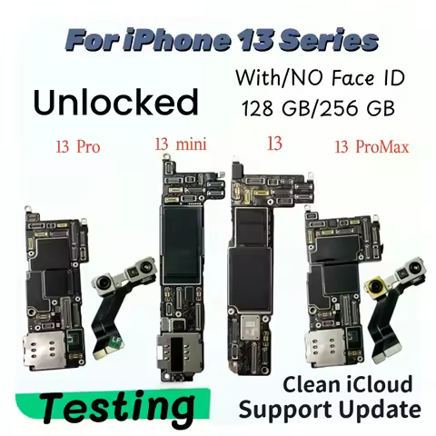 Fully Working Unlocked Mainboard For iPhone 13 Pro Max Motherboard With/NO Face ID For iPhone 13 min
