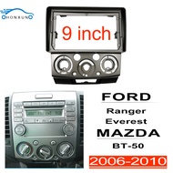 Honxun 9 inch car android head unit dashboard mounting kits facia plate 2din frame stereo center pan