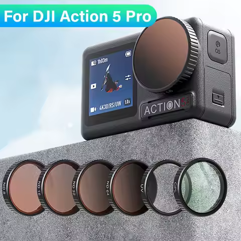 Lens Filter Set for DJI Osmo Action 5 Pro/Action 4/3 Camera Filter UV CPL ND8/16/32/64 Optical Glass