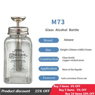 Amaoe M73 Alcohol Bottle/Glass Washing Water Bottle/Push Type/Metal Copper Water Pipe Easy to Discharge Water