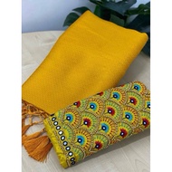 [👉OFFER ] KUBERA PATTU SAREE WITH EXTRA AARI WORK BLOUSE