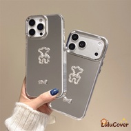 3D INS Bow Bear Rhinestone Makeup Mirror Case For Realme GT 8 7 5 Pro 3 Neo 7X 7 6 5 SE 240W V70 V60