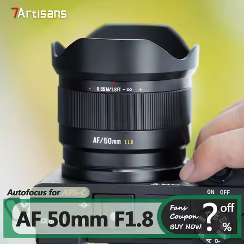7artisans APS-C AF 50mm F1.8 Large Aperture Camera Lens for Humanities Photography with Sony E Fujif