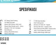 ST Sepeda Lipat Odessy 20" OD LP 20 36 - 7 Speed