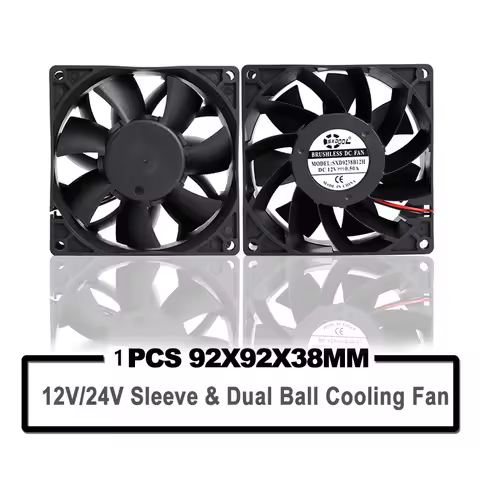 cabinets fan 92mm SXDOOL 9238 DC 12V 24V 92MM 90mm Dual Ball Bearing 92x92x38mm Powerful DC Brushles
