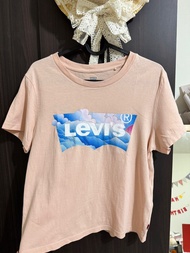 levis短板淺粉T恤上衣