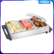 [Etekaxa] Electric Buffet Server Tray Hot Plate Serving Tray Holder Thermal Serving Dish for Dinners