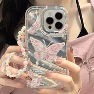 Goodcase🔥Ready Stock🔥IN style luxury butterfly Soft Tpu 3D Wavy Curved Luxury Ins Dazzle Laser  Phone case for iPhone 14 13 12 11 Pro Max X XR XS 7 8 Plus 12 13 Pro Max 15PRO MAXเคสนิ่มถุงลมกันกระ ปลอกซิลิโคนหรู เลเซอร์สะท้อนแสงเคสใส TPU เคสนิ่ม
