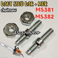 MESIN MS381 MS382 038 Stud Bolt Bar plus Nut one Set Senso Sthil 381 382 Chainsaw Machine