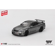 (READY STOCK) Mini GT 1/64 Nissan Skyline GT-R Dark Metal Gray (NISMO BNR34 CRS Version)