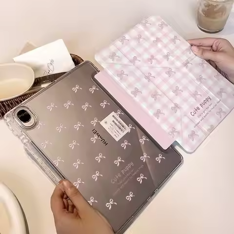 Pink Bow 3+Y Folded Case for IPad Air 3 Case IPad10.2 7th 8th 9th Air3 10.5 10th Air 4/5 10.9 Air11/
