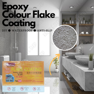 DIY Brilliant Epoxy Colour Flake Coating Lapisan Epoxy dan Serpihan Warna