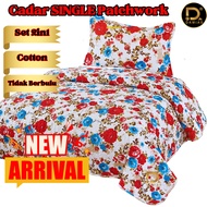 Cadar Fahim Selesa Single Patchwork Set 2 in 1 Cotton Material 80Percent 20Percent Polyster Anti Ked