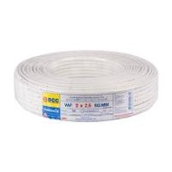 สายไฟ VAF BCC 2x2.5 ตร.มม. 100 ม. สีขาว (147181)