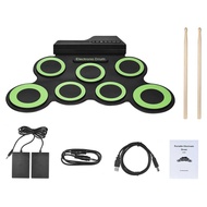 Electric Drum Portable Electronic Digital Drum Kit 7 Pads Roll Up USB Power - G3002