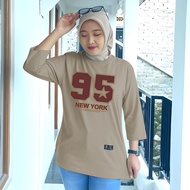 Women's half-sleeved t-shirt, women's 7/8-sleeved t-shirt, oversized baseball number jumbo vintage s