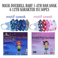 Termurah Masker Duckbill CAREION Anak Motif 3D Masker Anak Duckbill