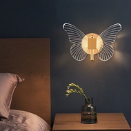 Gold Butterfly Wall Sconces Modern Wall Light Fixture Bedroom Bedside Wall Lamp