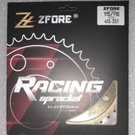 ZFORE Sprocket 415 Steel Gold Y15 Y15-V2 Y16 FZ150 Racing Spocket Steel Gold 6 HOLE 6 Lubang For Yam