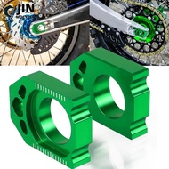 CNC dirt bike Green Axle Block Chain Adjuster For KAWASAKI KX125 250 2003-08 KX250F KXF 250 04-16 KX