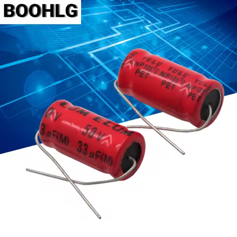 10PCS Audio Frequency Division 33uF 50V Horizontal Axial NP Non-Polar Electrolytic Capacitor 50V 33u