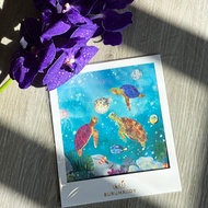 擦拭布/拭鏡布/眼鏡布/超細纖維/插畫/海洋系列/海龜/河豚