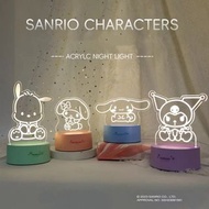 面交 全新現貨 Sanrio Melody 夜燈 Cinnamoroll玉桂狗夜燈 Kuromi夜燈  Sanrio Acrylic Night Light 庫可洛夜燈 Pochacco夜燈 PC狗 帕恰狗夜燈