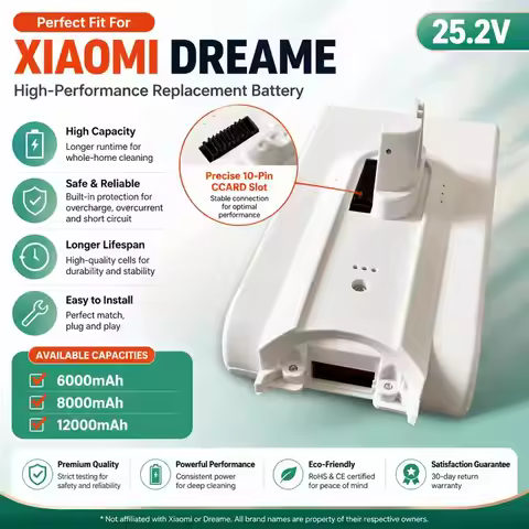 For Xiaomi Dreame V8 V9 V10 Lithium Battery V9P XR VVN3 VVN4 Handheld Cordless Vacuum Cleaner Parts 