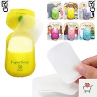 MBR Portable Easy Disposable 50Pcs/Box Travel Soap Papers New Disinfection Hygienic Washing Hand Bat