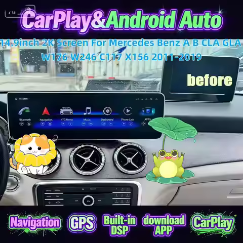 14.9inch Car Radio For Mercedes Benz A B CLA GLA W176 W246 C117 X156 2011-2019 Carplay DSP Multimedi