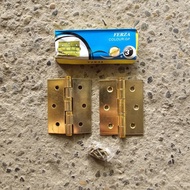 FERZA 4 inch Window Hinge 4"X1.2mm Door Hinge (Yellow)