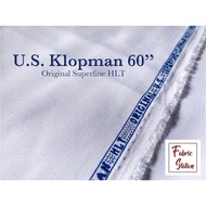 US Klopman / Clopman (Original Superfine HLT) 60" White Fabric for Uniforms