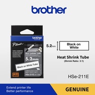 Brother Original HSe-211 HSe-221 HSe-231 HSE-241 HSE-251 Heat Shrink Tube Black on White for Cable W