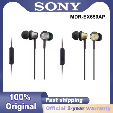 Sony MDR-EX650AP Wired In-ear Earphones Built-in Mic 3.5mm Jack Line Control Headphones For Mobile P
