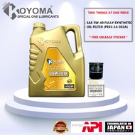 MAZDA 2 , MAZDA 3 ,MAZDA 6 SKY-ACTIV ,CX3 ,CX5, OIL FILTER PE01-14-302 +  KOYOMA 5W40 FULLY SYNTHETI